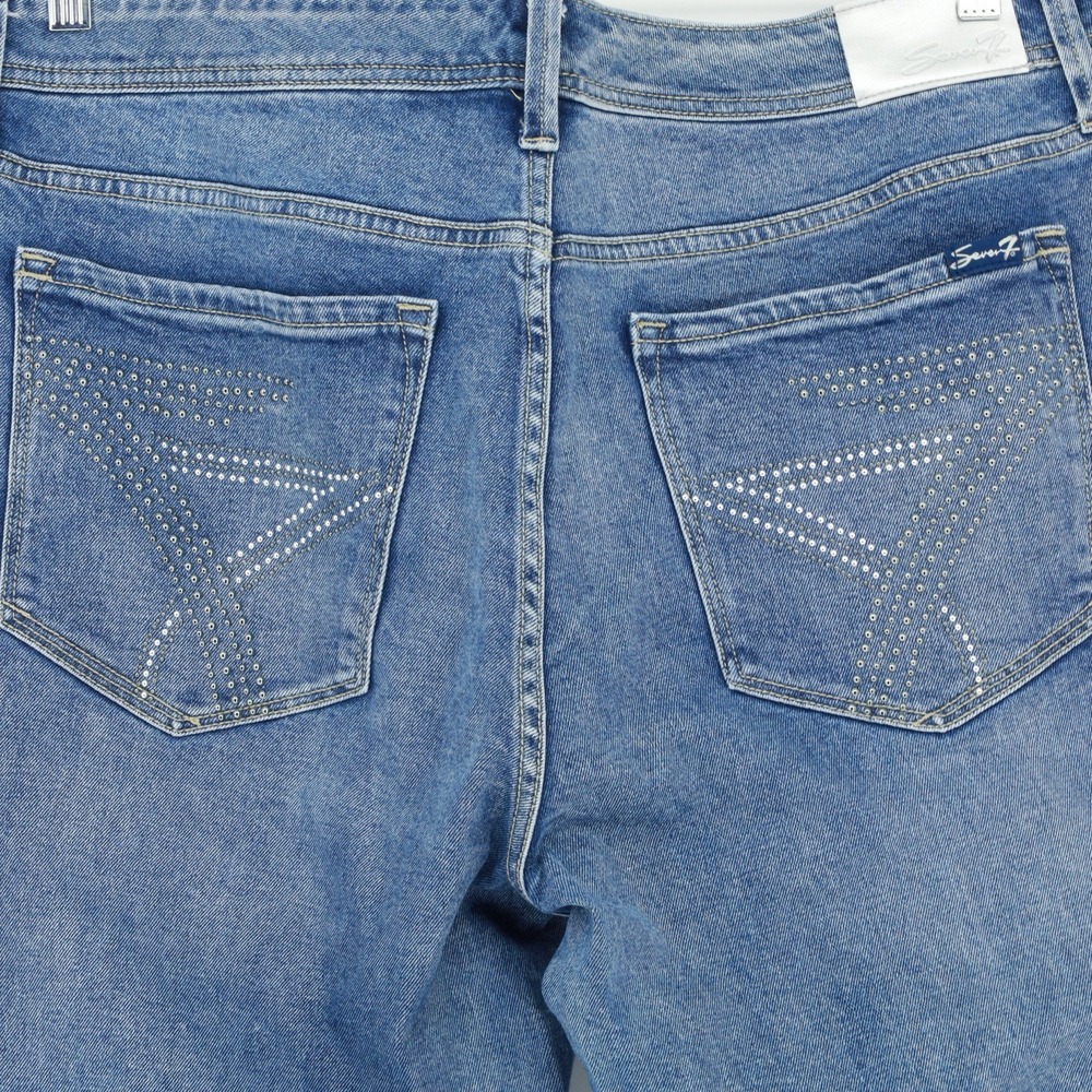 Seven7 Boot Jean With Front Patch Pockets Rhinest… - image 7